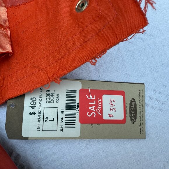 Overland Coraline Washed Lambskin Leather Jacket Large NWT - Picture 9 of 12